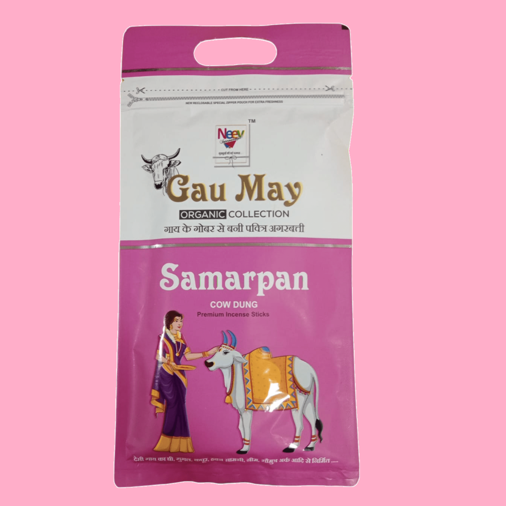 Neev Samarpan Cow Dung Premium Agarbatti Zipper (Gau May Collection)